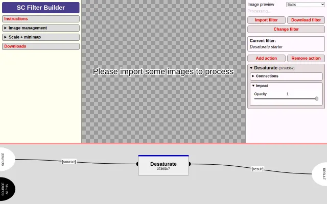 A local-only image filter editor and batch processor in the browser