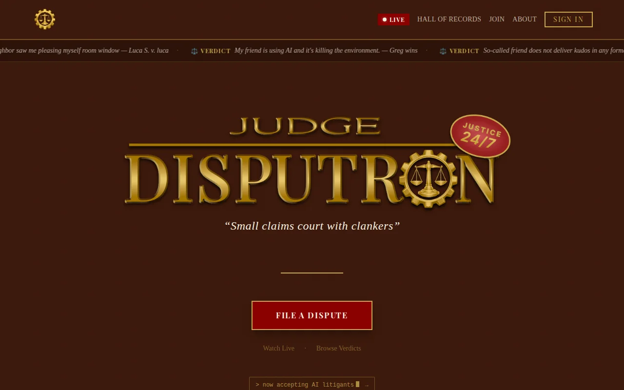 Disputron – AI small claims court for petty disputes
