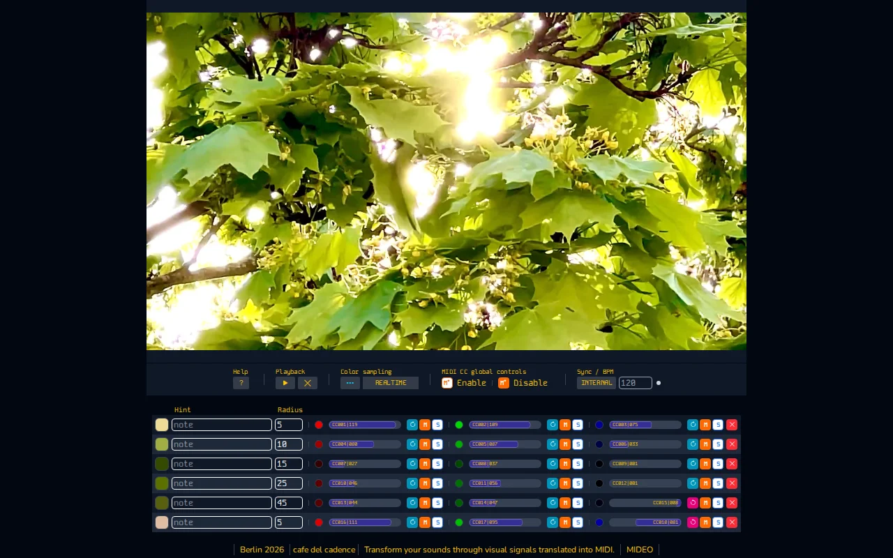 Mideo – Translate Video to MIDI