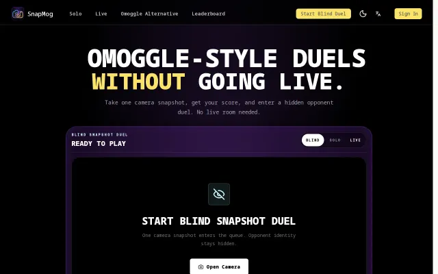 SnapMog: An Omoggle Alternative without going live