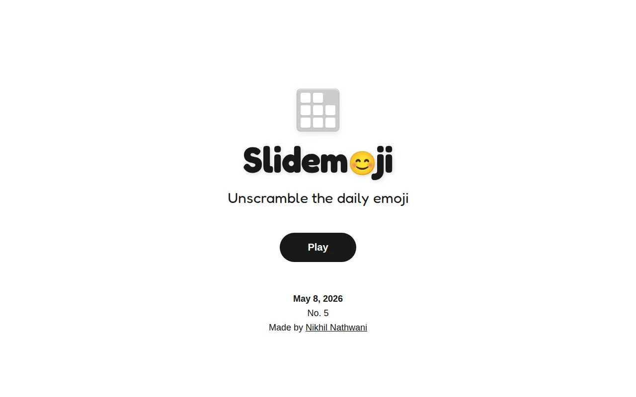 Slidemoji – A Daily Puzzle Game
