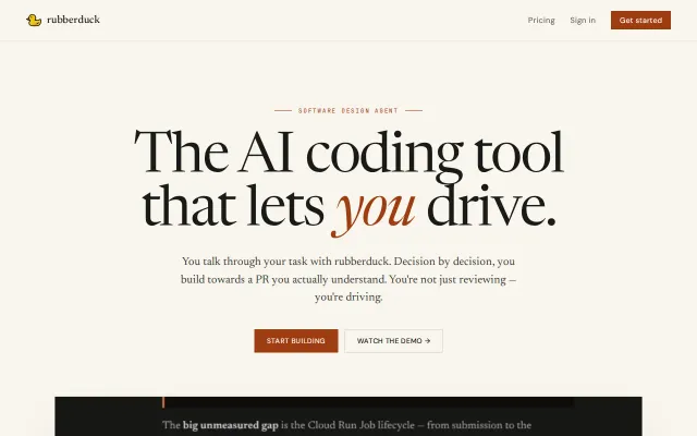 Rubberduck – Software design agent where you make the decisions