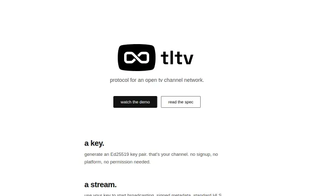 tltv – Federation protocol for 24/7 TV channels