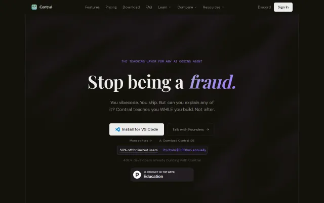 Contral – the agent which will teach you while you build with AI