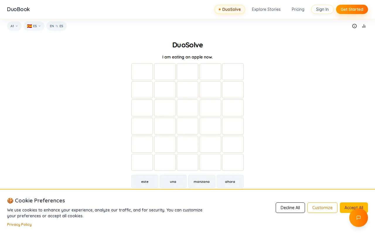 DuoSolve – Daily grammer practice game