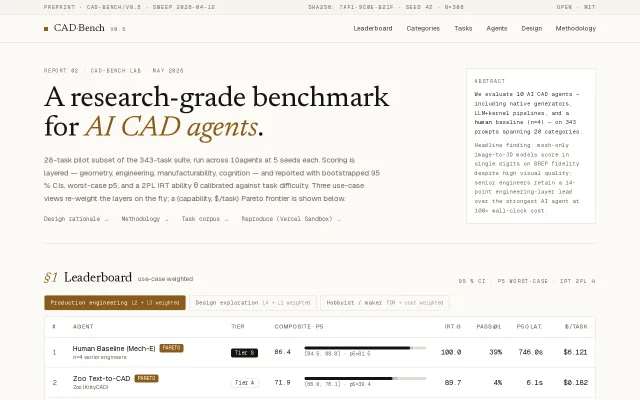 CADBench – every AI CAD tool I tested fails on basic mechanical parts