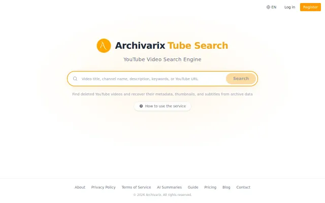 A search engine for deleted YouTube videos (1.5B+ indexed since 2005)