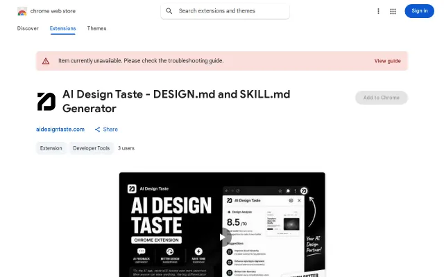 AI Design Taste – Design.md Generator