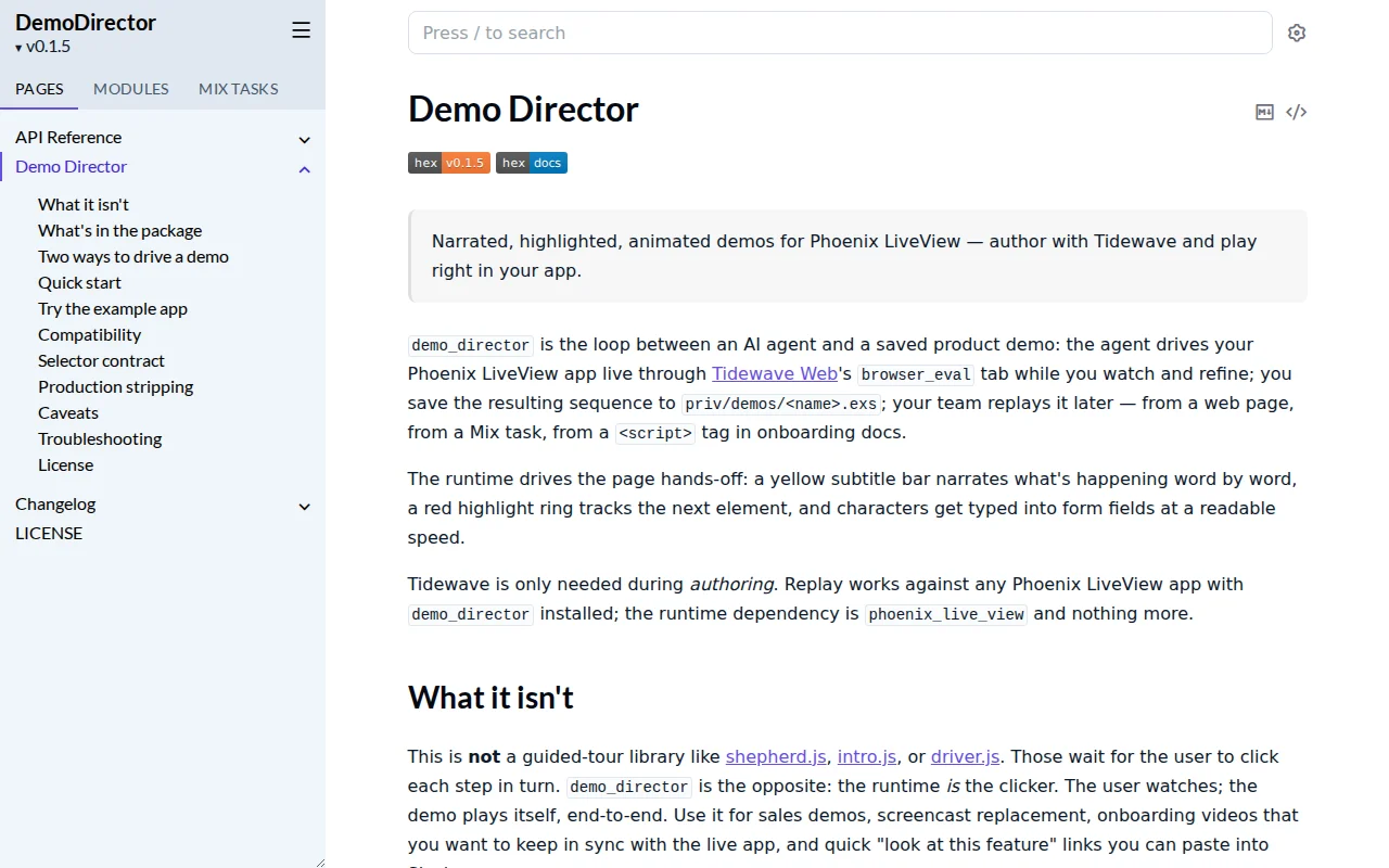 Deterministic, Replayable Demos for Phoenix LiveView