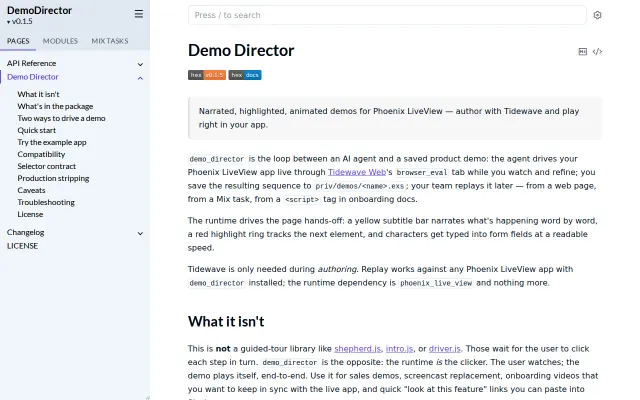 Deterministic, Replayable Demos for Phoenix LiveView