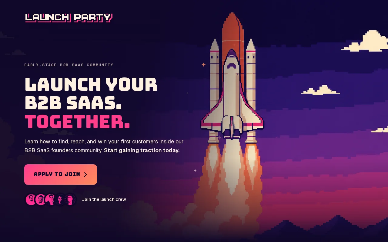 Launch Party – a community for early-stage B2B SaaS founders
