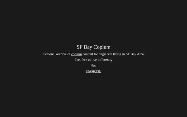 Compiled an archive of copium content for SF Bay Area engineers
