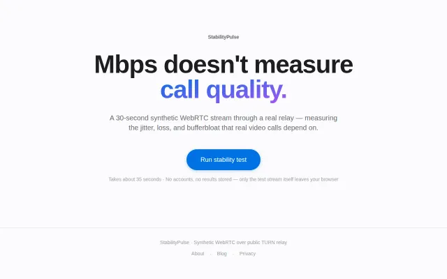 StabilityPulse – Are you Zoom call ready