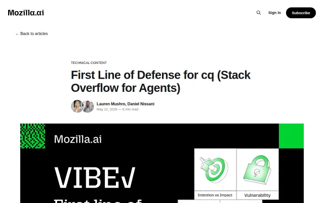 Vibe – Responsible AI Review for Cq (Stack Overflow for Agents)