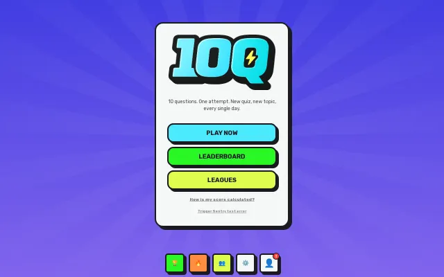 Play10q – a daily 10-question general knowledge trivia game