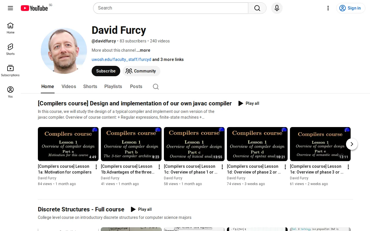 Free online lectures on Computer Science and Discrete Math topics