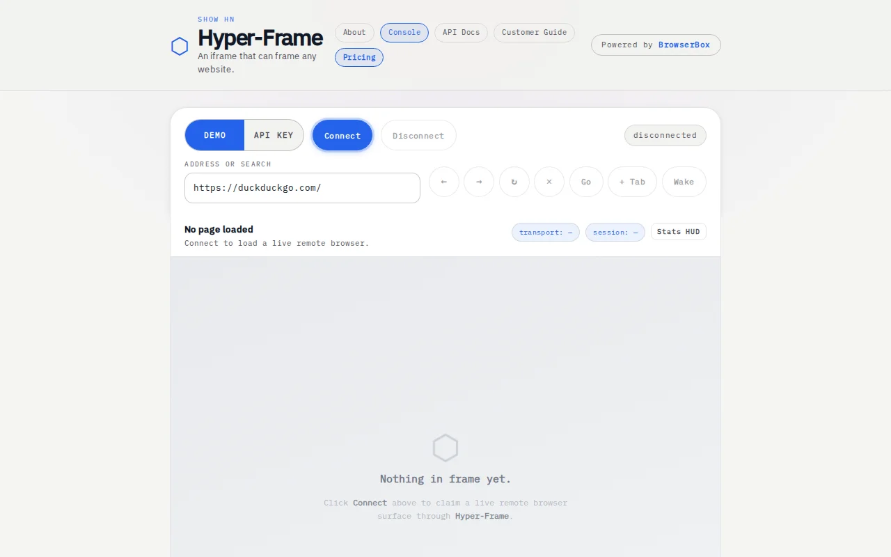 Hyper-Frame – a custom element to embed any URL