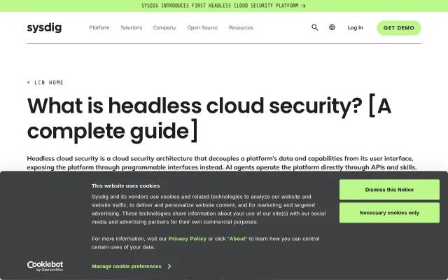 Headless Cloud Security – Headless SaaS has come to security