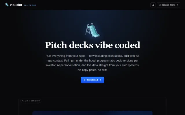 NoPoint – Pitch decks vibe coded instead of clicked (open source)