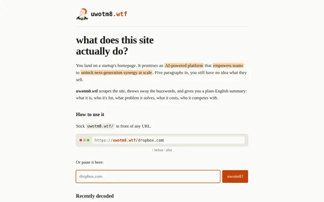 U Wot M8 – get no-jargon landing pages