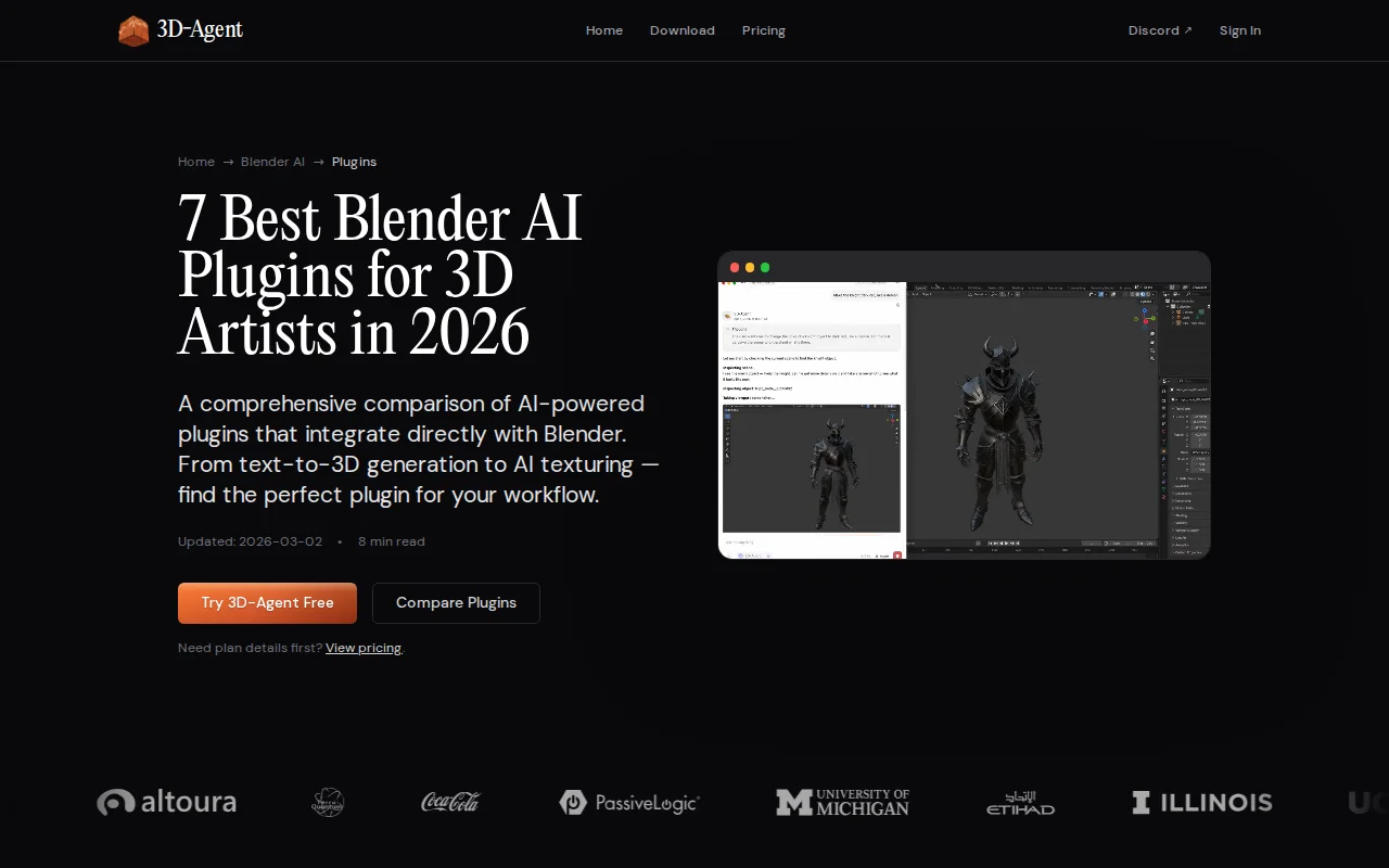 3D-Agent – AI that edits Blender scenes through the Python API