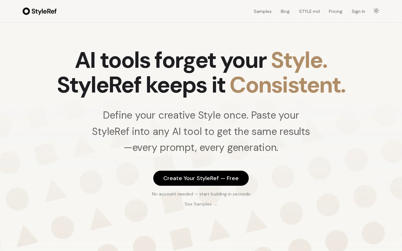StyleRef – Define your creative style once, use it across every AI tool