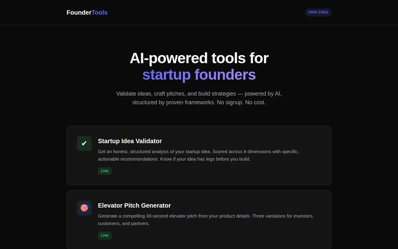 I built a free AI startup validator – it scored a dog walking app 4/10