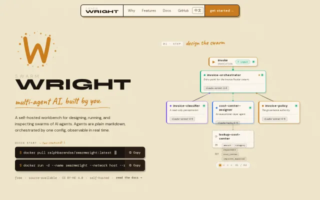 SwarmWright, structured multi-agent AI defined in markdowns