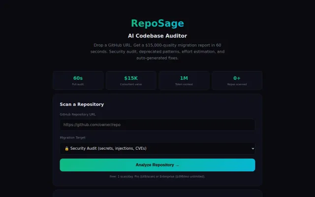 AI that audits your codebase in 60 seconds