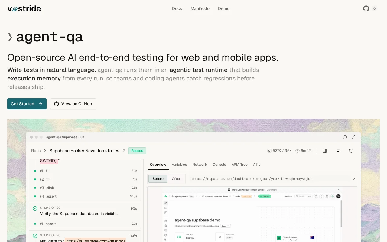 Agent-QA: Open-source AI end-to-end testing for web and mobile apps