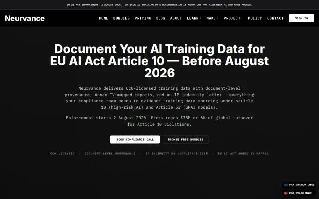 Dataset for AI training and fine tuning