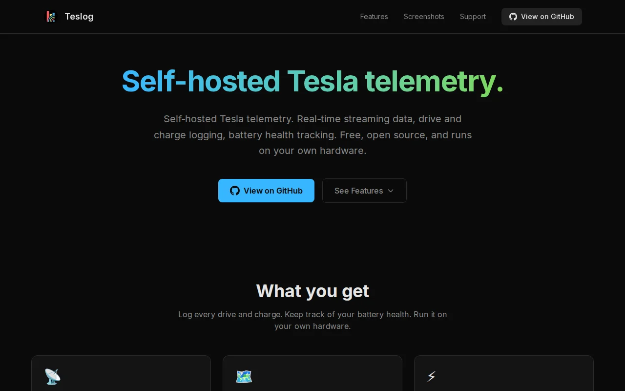 Teslog – Self-hosted Tesla telemetry