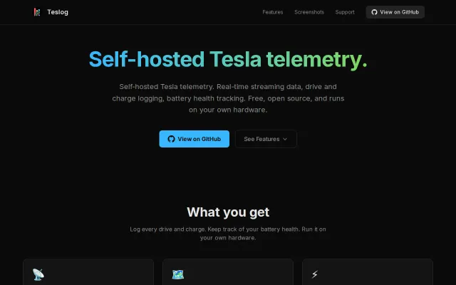 Teslog – Self-hosted Tesla telemetry