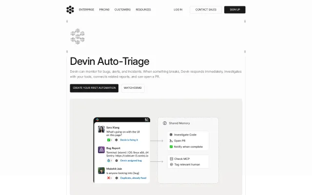 Devin AI can automatically triage issues