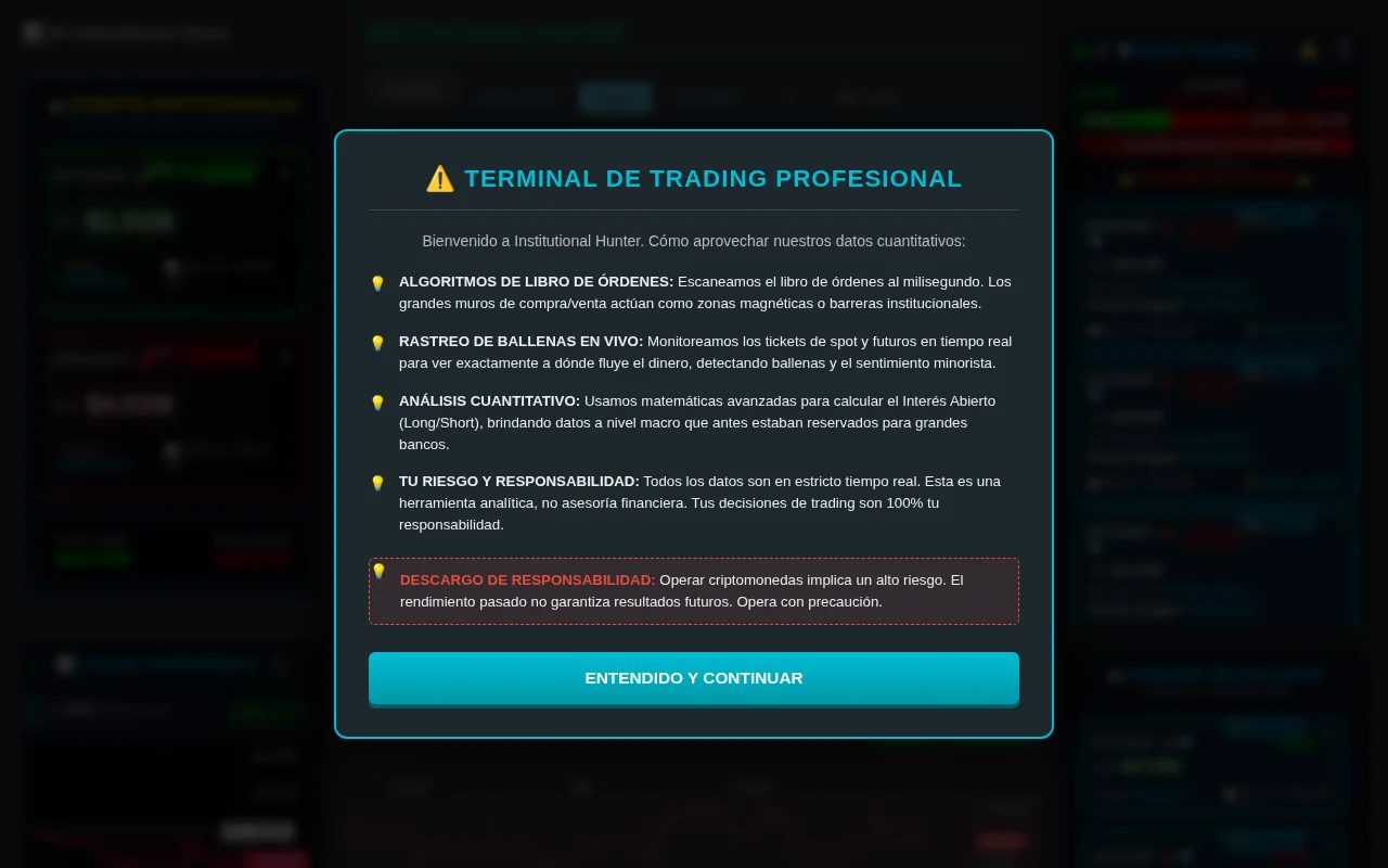 Real-Time Order Flow and Whale Tracking