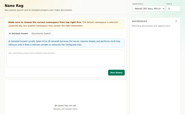Nano-RAG – Agentic multi-hog retrieval without graph database