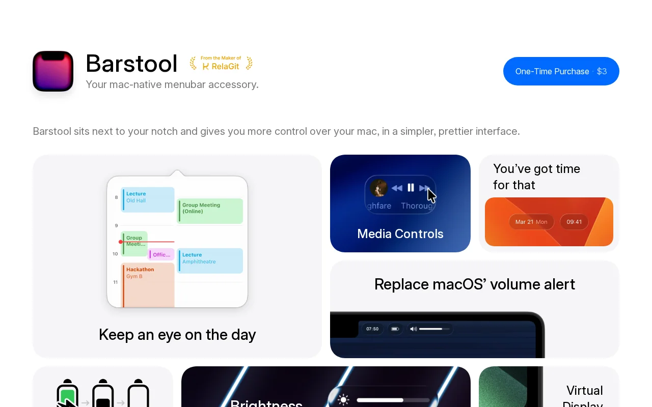 Barstool, a Prettier macOS Menubar