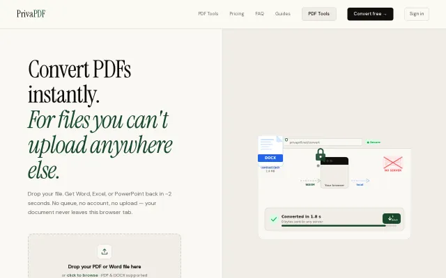 Privacy-First PDF Converter