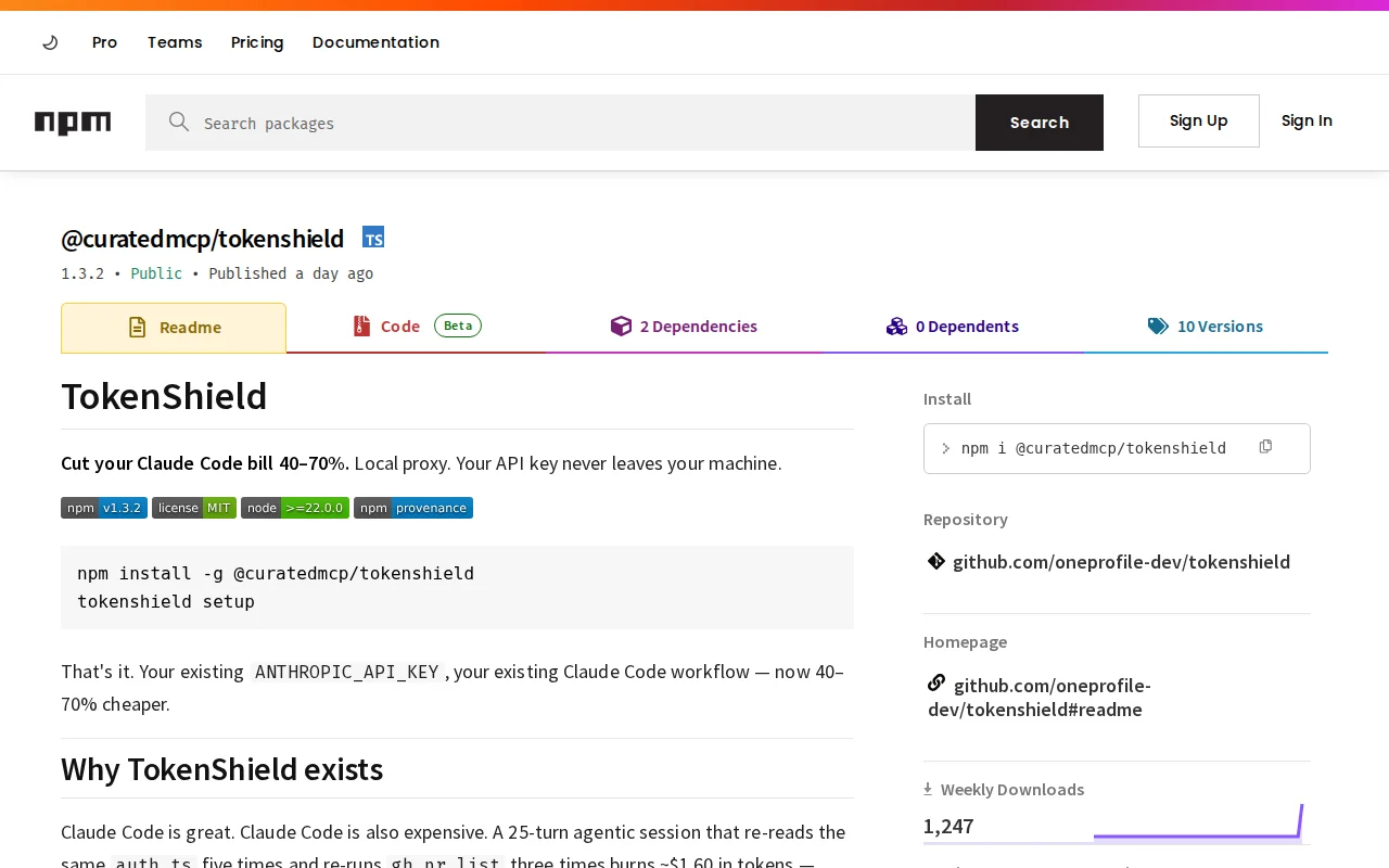 TokenShield – Local proxy that dedupes Claude Code conversation traffic