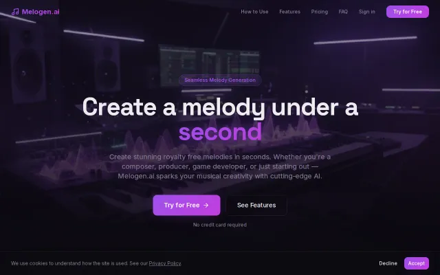 Melogen – Generate MIDI melodies for free