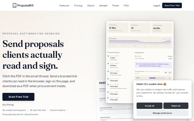Proposalkit.io – you write the content, we control the design
