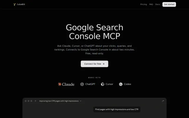Google Search Console MCP – read-only, OAuth, free