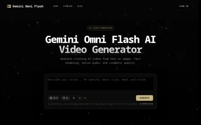 Gemini Omni Flash access notes and AI video generator