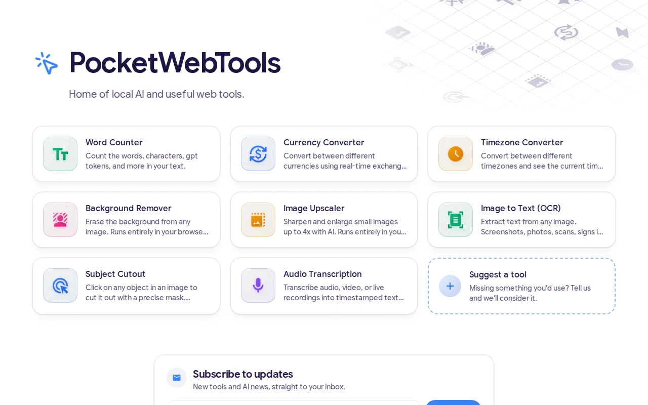 PocketWebTools – Private AI tools that run in the browser