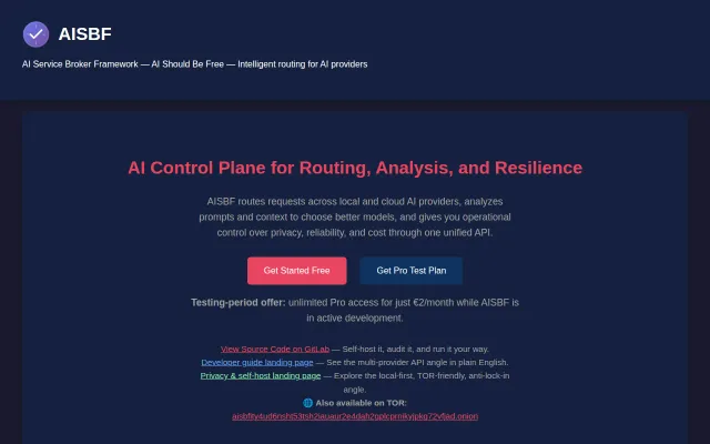 Aisbf, a self-hostable OpenAI-compatible AI proxy/router