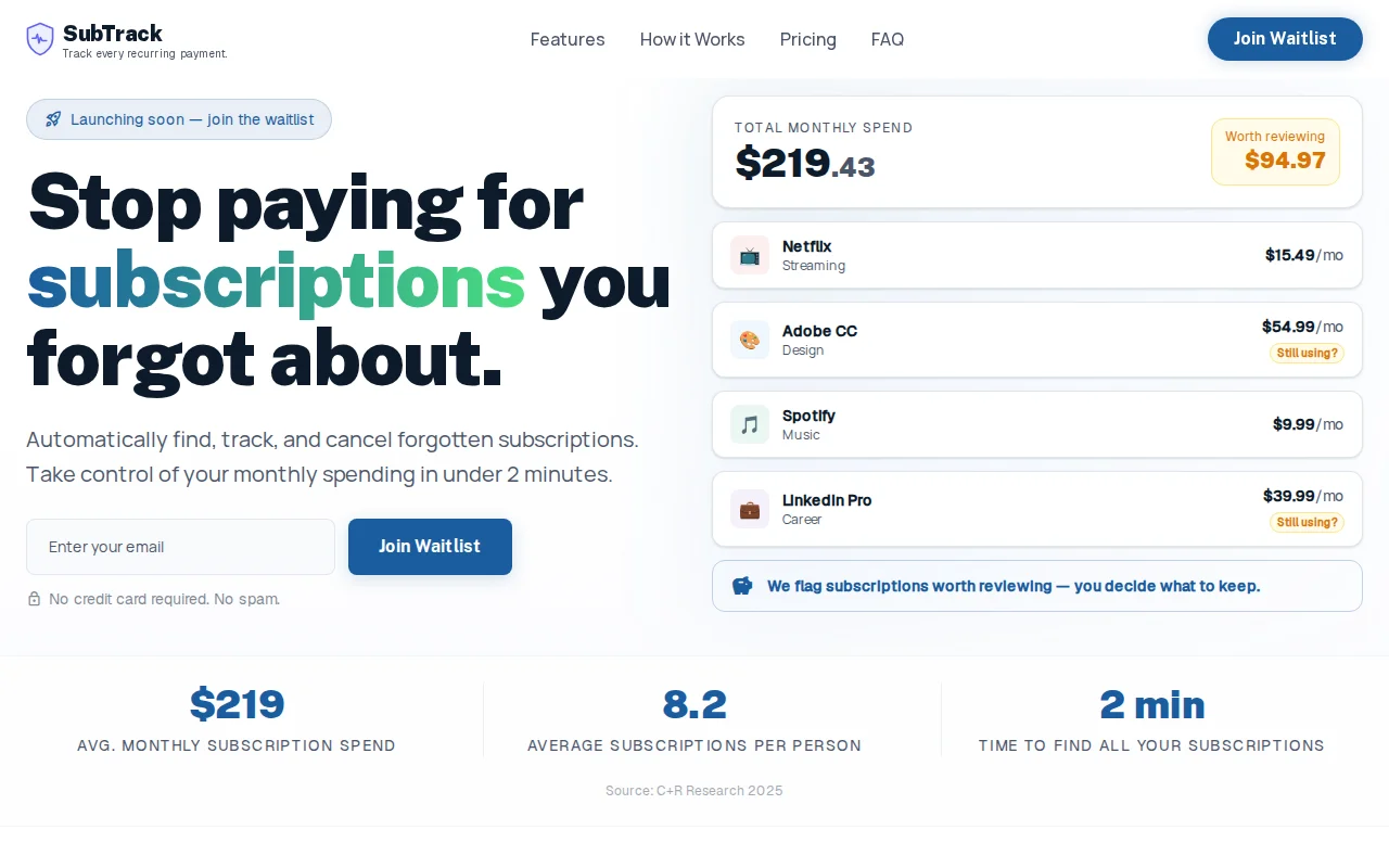 SubTrack – Find forgotten subscriptions via bank transaction scanning