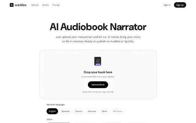 AI Audiobook Narrator
