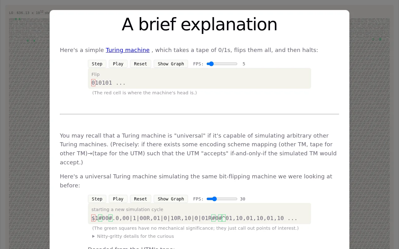 A Turing machine simulating a Turing machine simulating a...