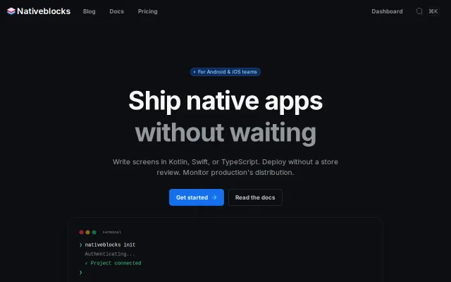 Nativeblocks – Code-push for native Kotlin and Swift apps