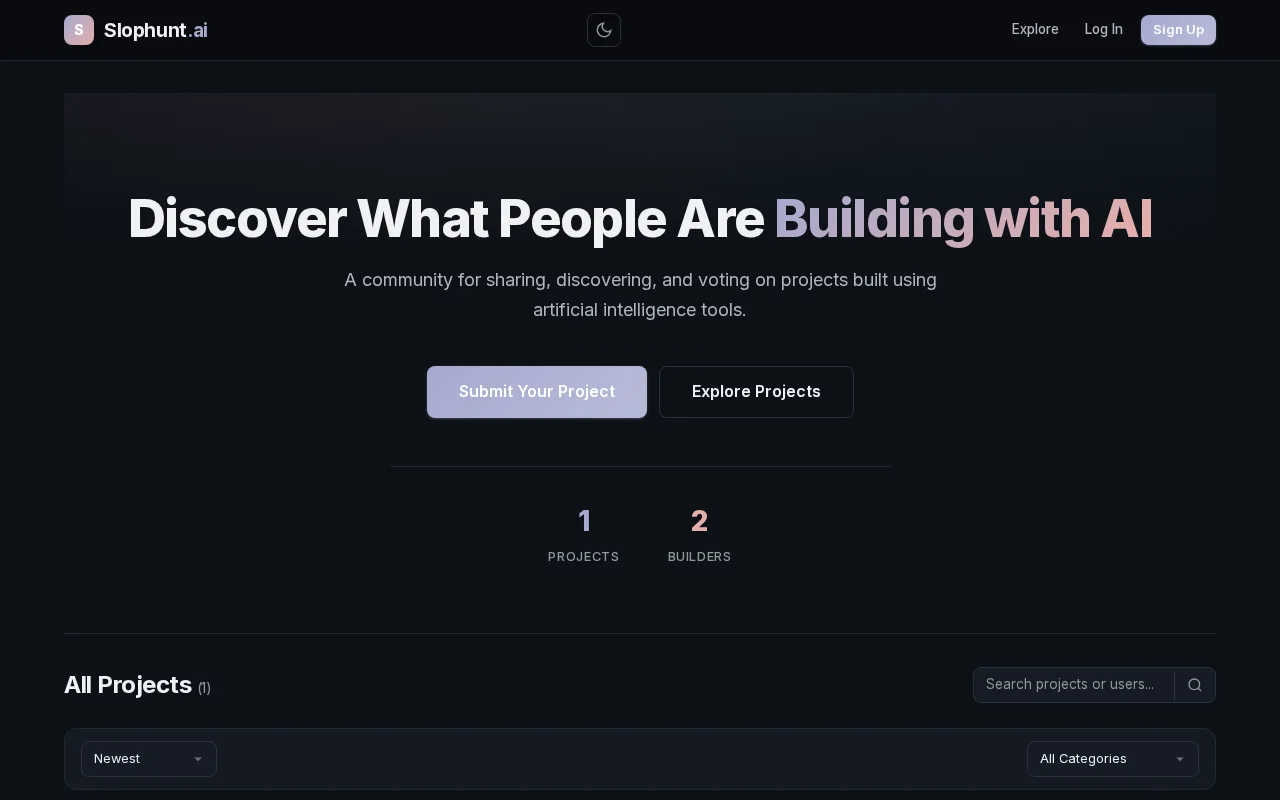 Slophunt.ai – Come post your vibe coded projects